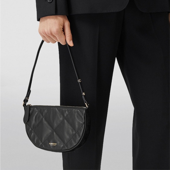 Burberry Black Quilted Mini Olympia Bag - Picture 2 of 7